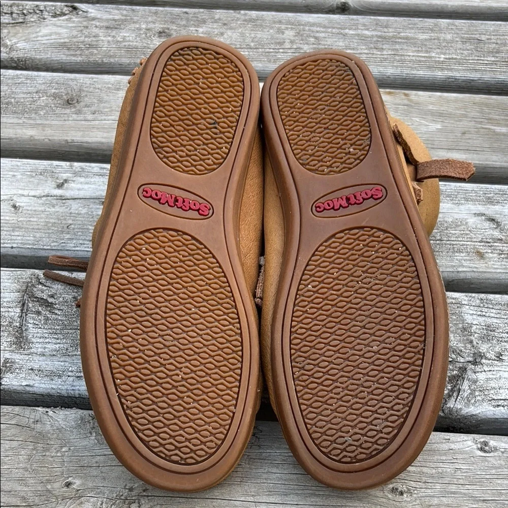 SoftMoc Women's Tan Moccasins with Fringe Detail Sz 6.5-7 - Picture 5 of 10